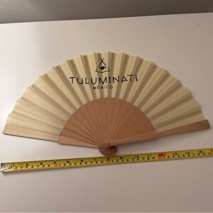 Tuluminati Mexico Beige and Brown Hand Fan